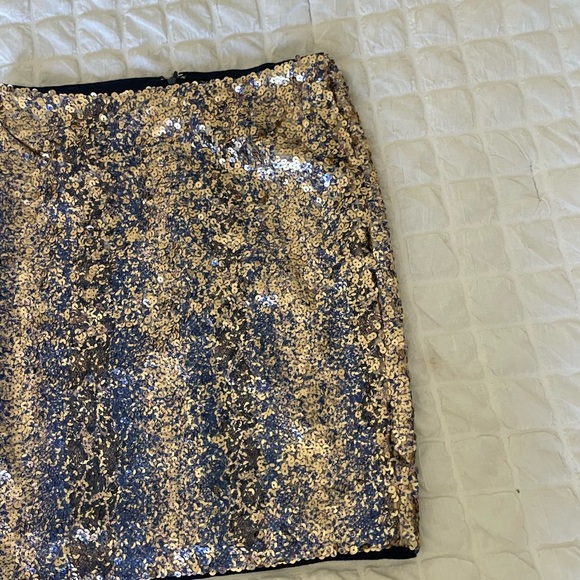 Rachel Roy Gold and Silver Sequin Mini Pencil Skirt - Picture 2 of 7
